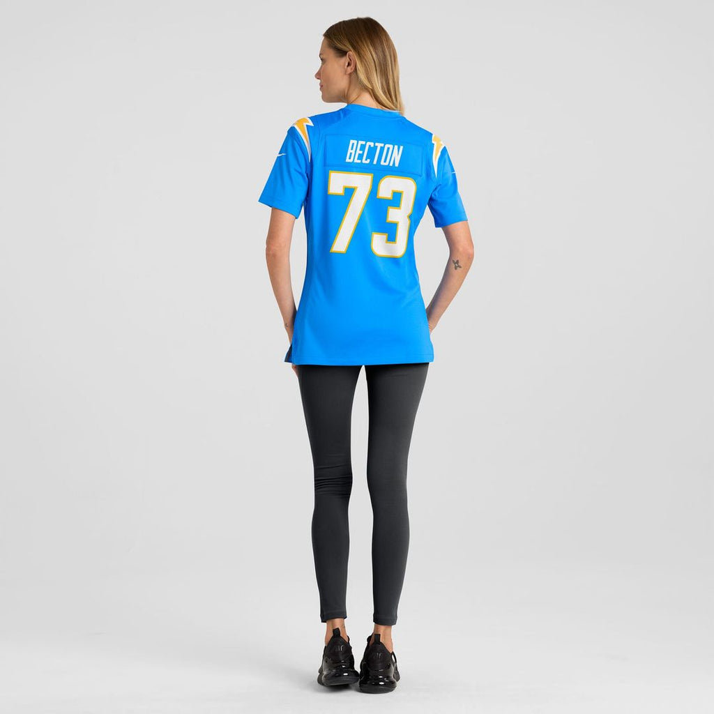 Mekhi Becton Los Angeles Chargers Nike Women's Team Game Jersey -  Powder Blue