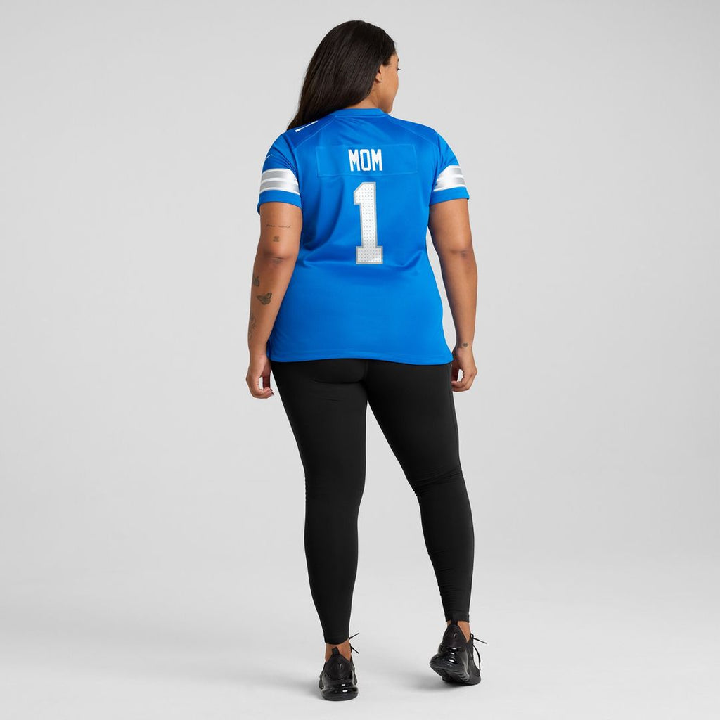 Number 1 Mom Detroit Lions Nike Game Jersey - Blue