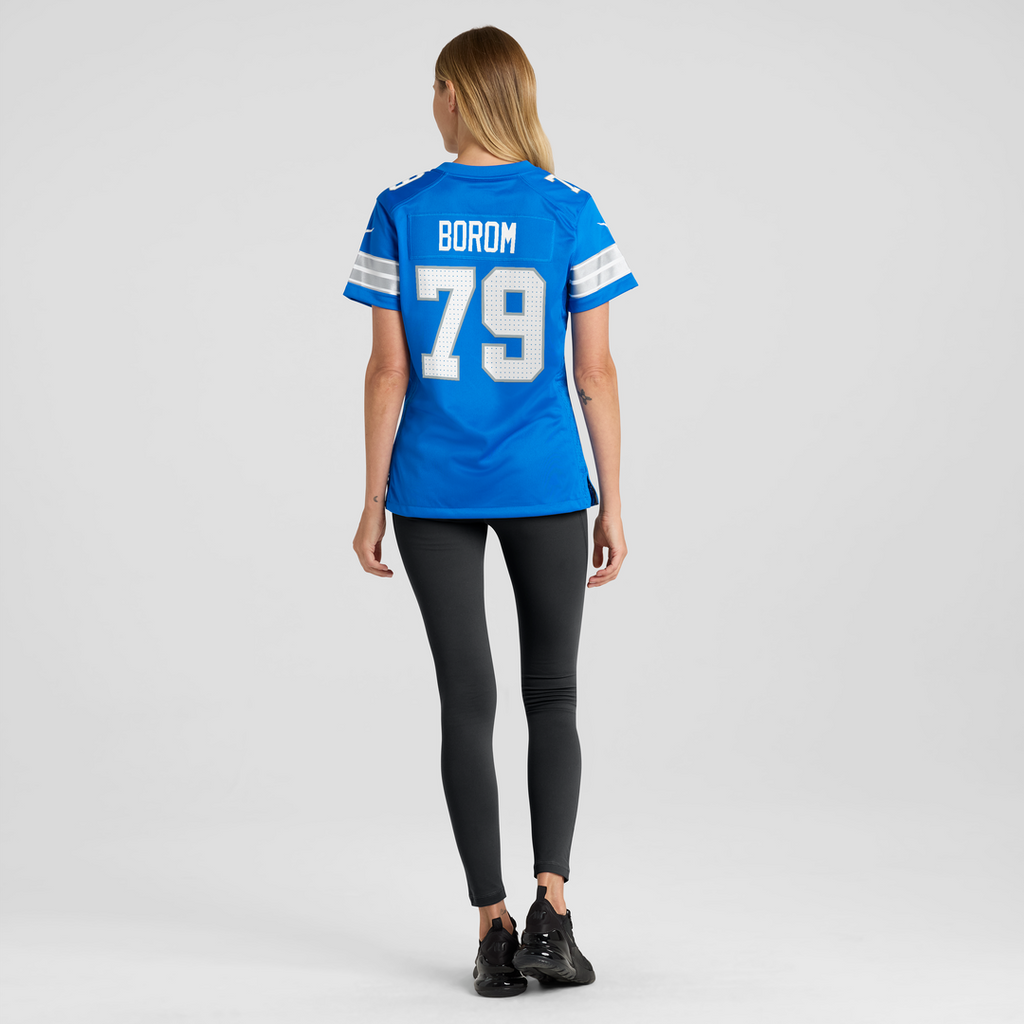 Larry Borom Detroit Lions Nike Women's Team Game Jersey -  Blue