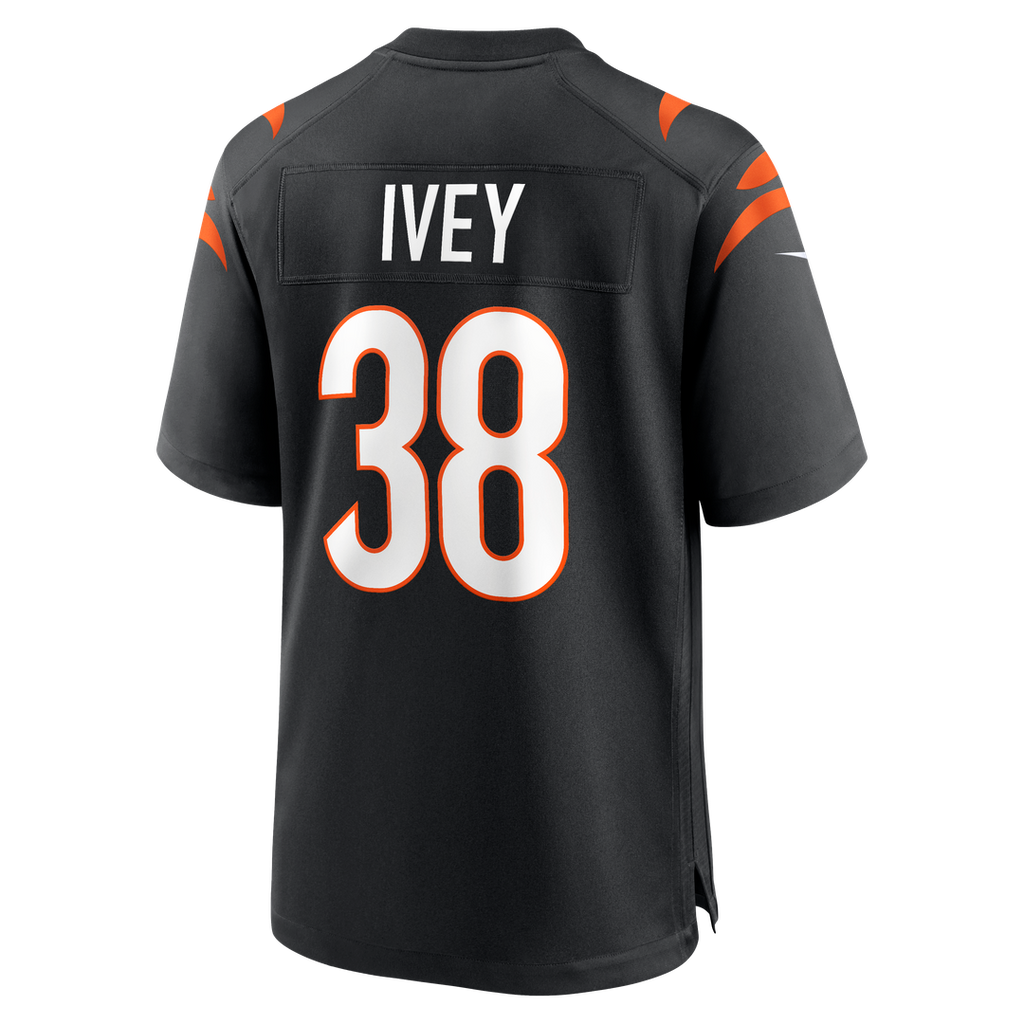 DJ Ivey Cincinnati Bengals Nike Team Game Jersey -  Black