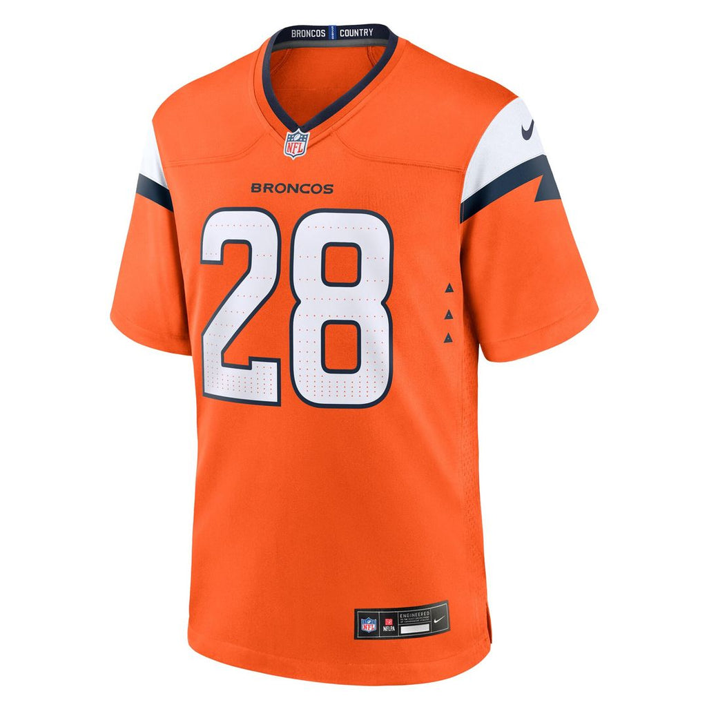 Tyler Badie Denver Broncos Nike Team Game Jersey -  Orange