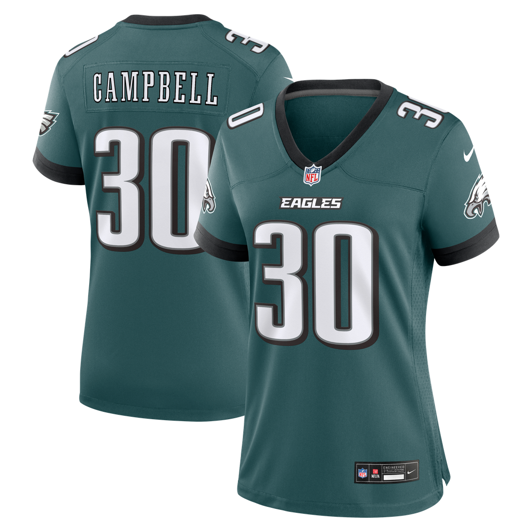 Jihaad Campbell Philadelphia Eagles Nike Women's Team Game Jersey -  Midnight Green