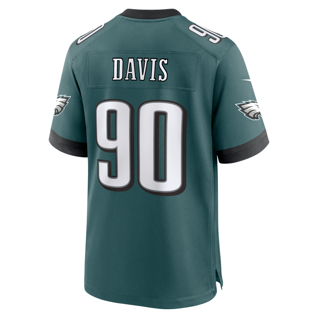 Jordan Davis Philadelphia Eagles Nike Team Game Jersey -  Midnight Green