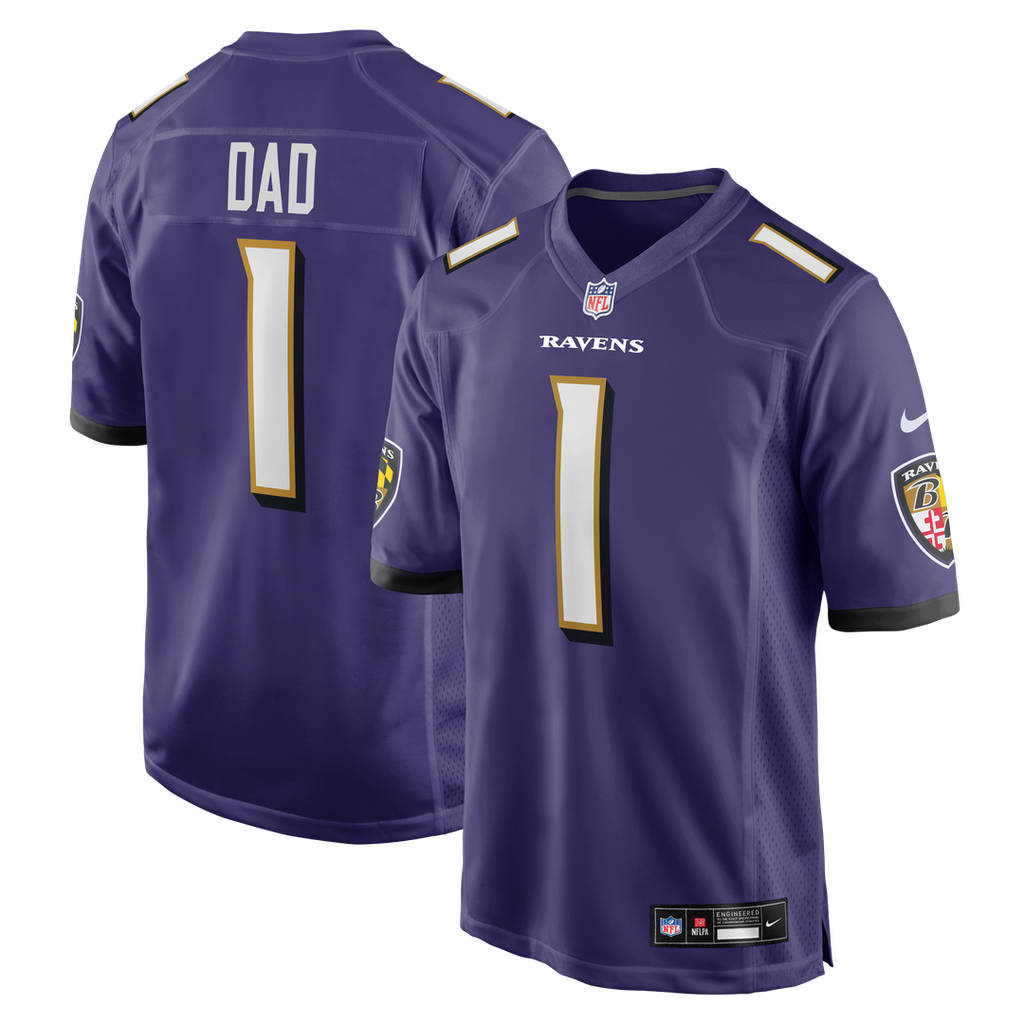Number 1 Dad Baltimore Ravens Nike Game Jersey - Purple