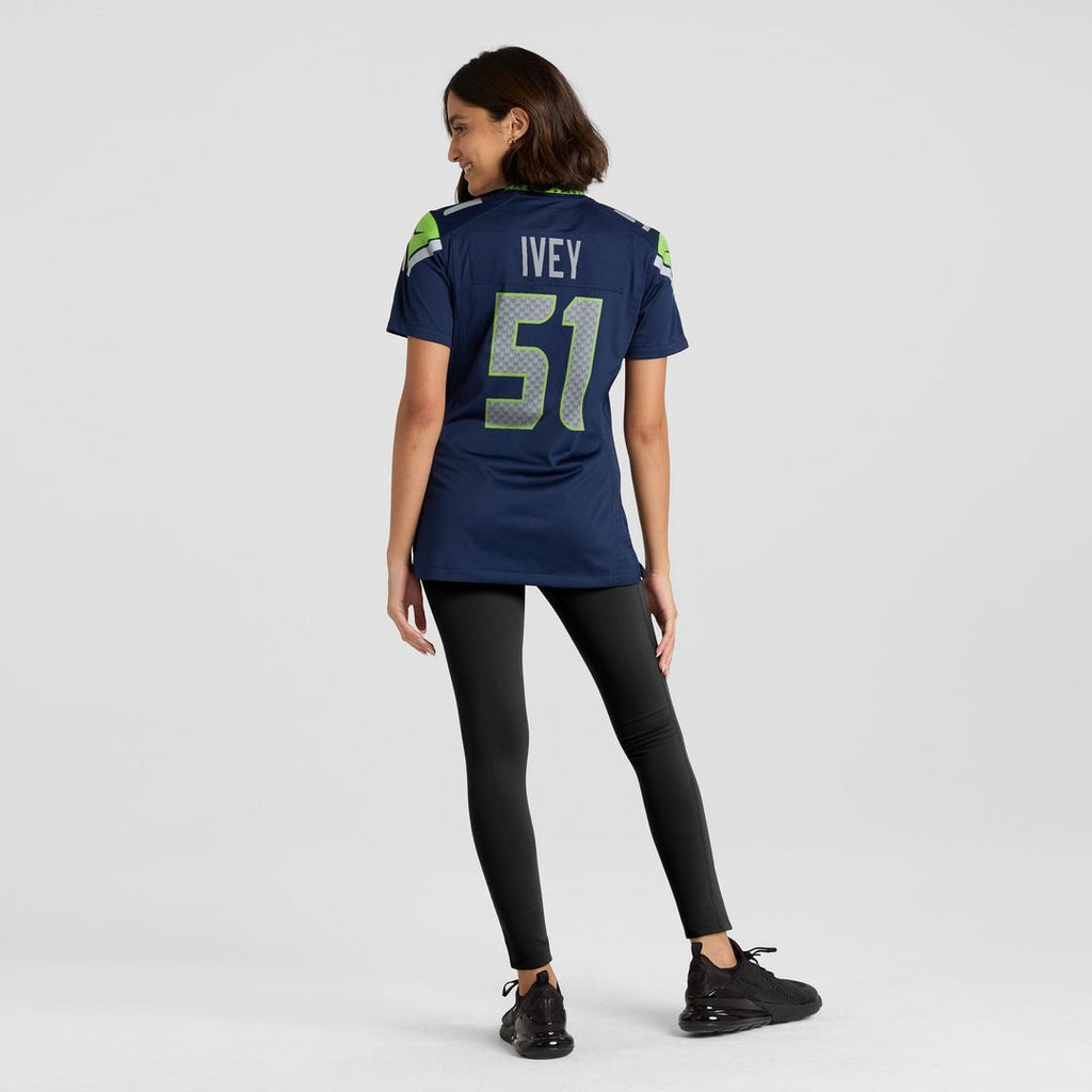 Jared Ivey Seattle Seahawks Nike Women's Team Game Jersey -  College Navy