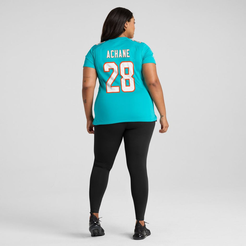Devon Achane Miami Dolphins Nike Women's Player Game Jersey - Aqua