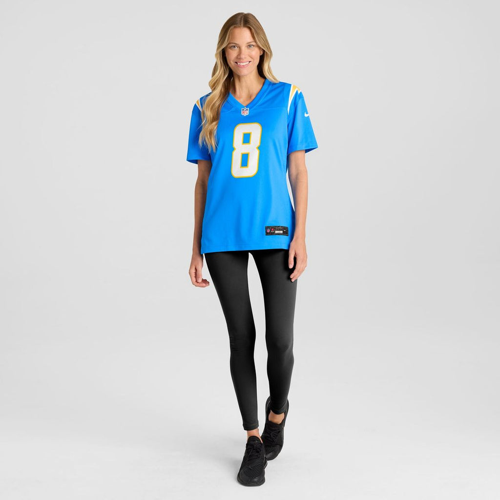 Max Duggan Los Angeles Chargers Nike Women's Team Game Jersey - Powder Blue