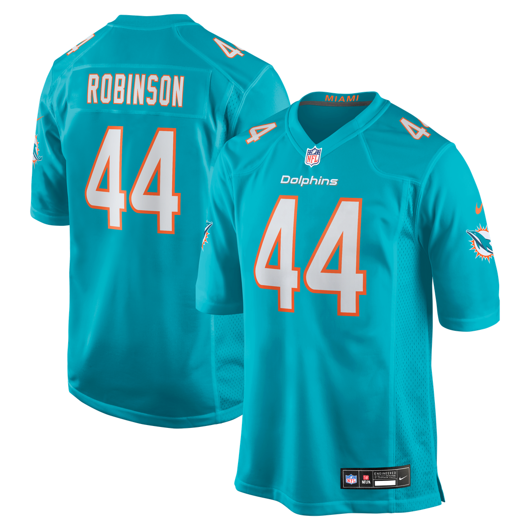 Chop Robinson Miami Dolphins Nike  Game Jersey -  Aqua