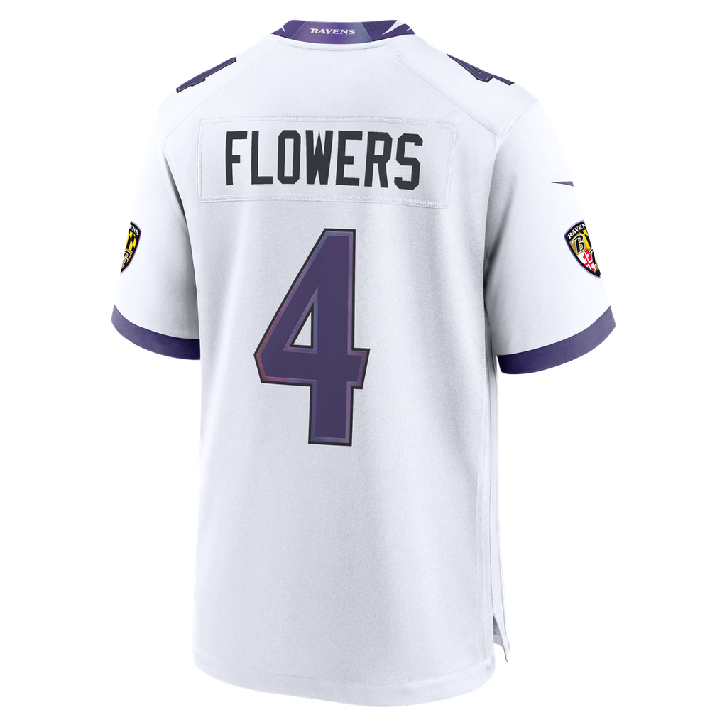 Zay Flowers Baltimore Ravens Nike Game Jersey - White