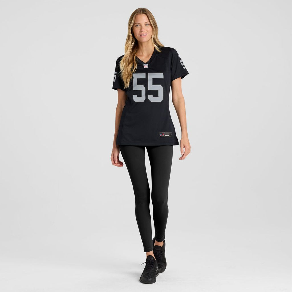 Cody Lindenberg Las Vegas Raiders Nike Women's Team Game Jersey -  Black