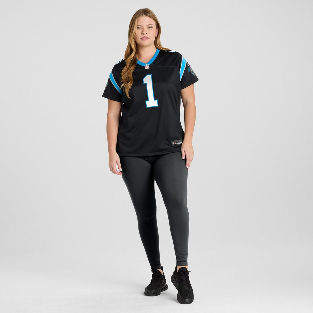 Number 1 Mom Carolina Panthers Nike Women's Game Jersey - Black