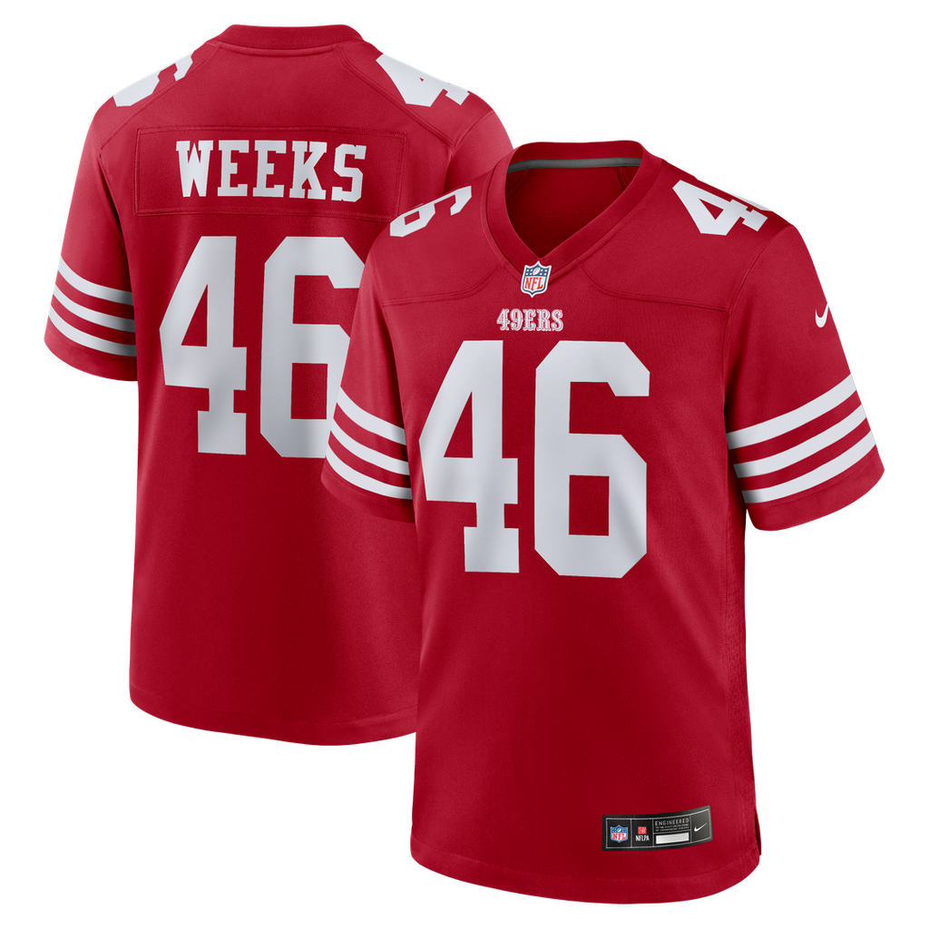 Jon Weeks San Francisco 49ers Nike Team Game Jersey -  Scarlet