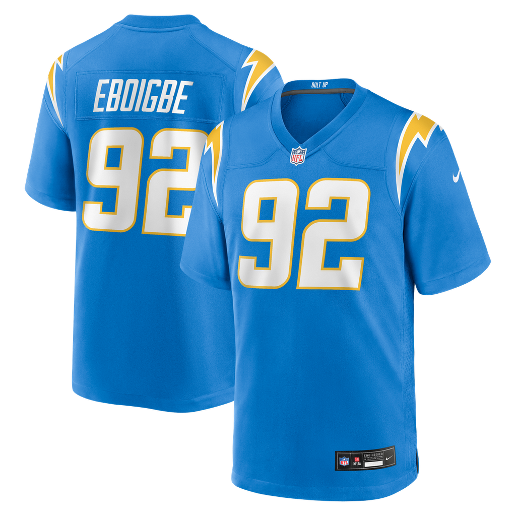 Justin Eboigbe Los Angeles Chargers Nike Team Game Jersey -  Powder Blue