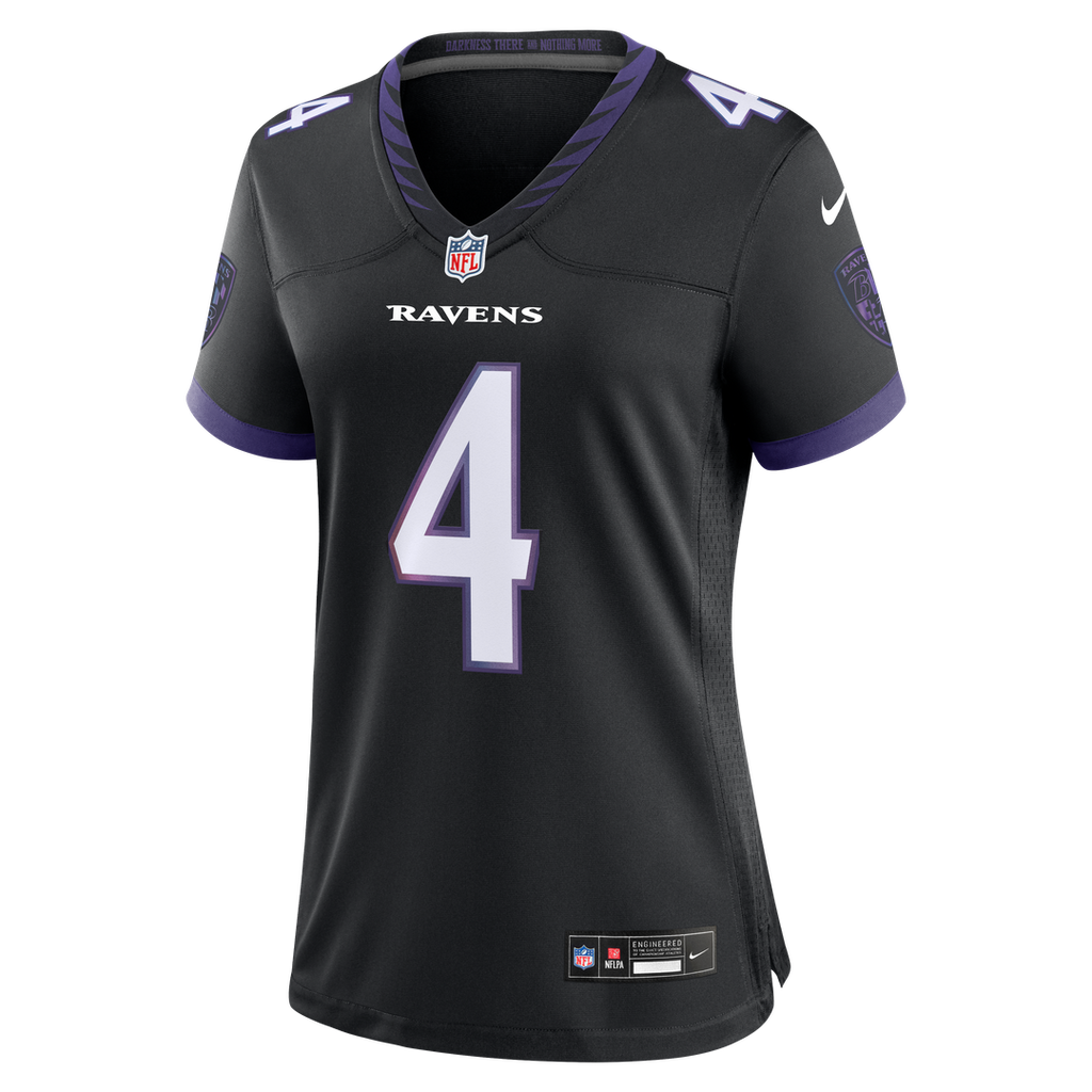 Zay Flowers Baltimore Ravens Nike Women's Team Game Jersey - Purple