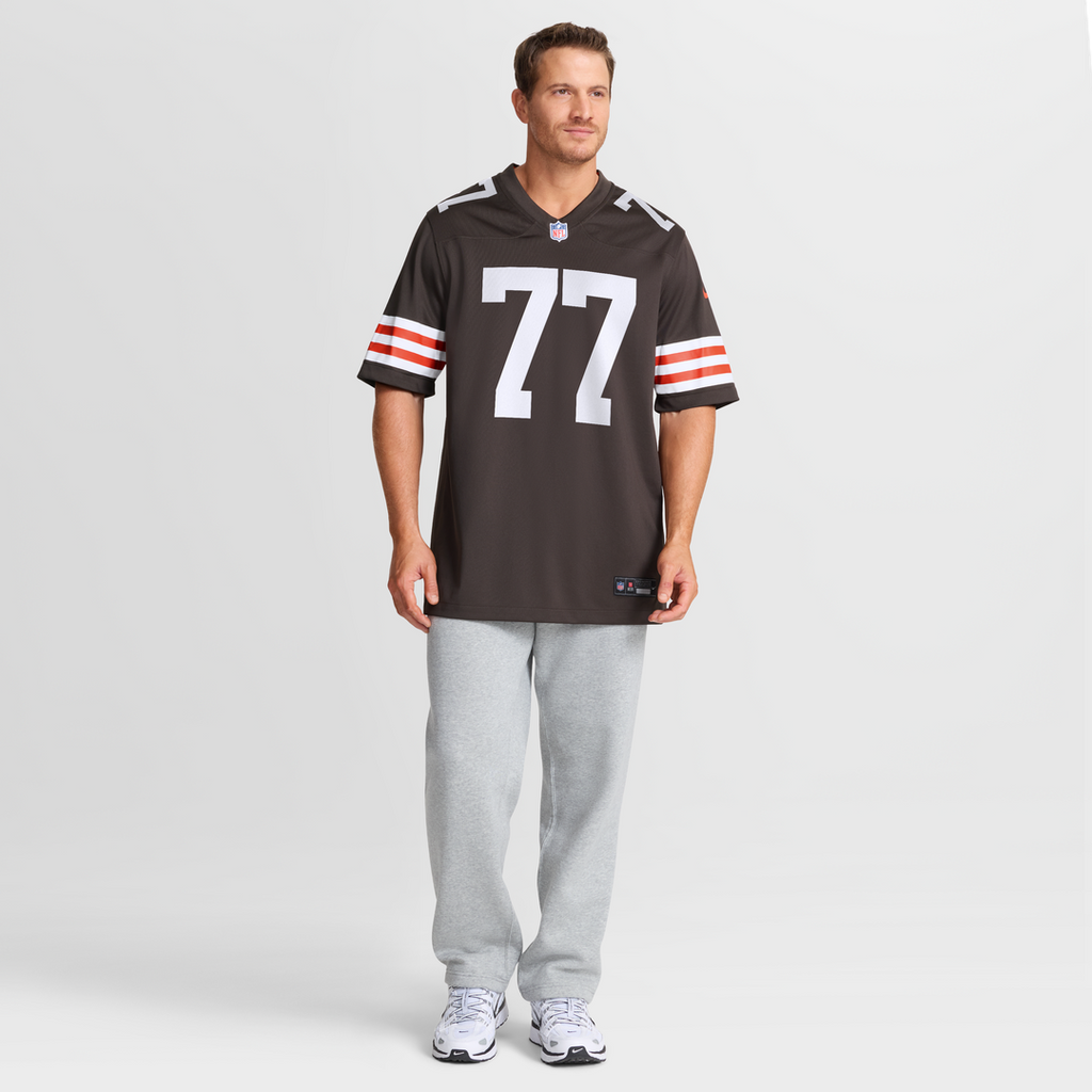 Zion Johnson Cleveland Browns Nike Team Game Jersey -  Brown