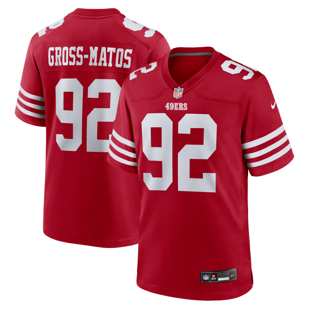 Yetur Gross-Matos San Francisco 49ers Nike Team Game Jersey -  Scarlet