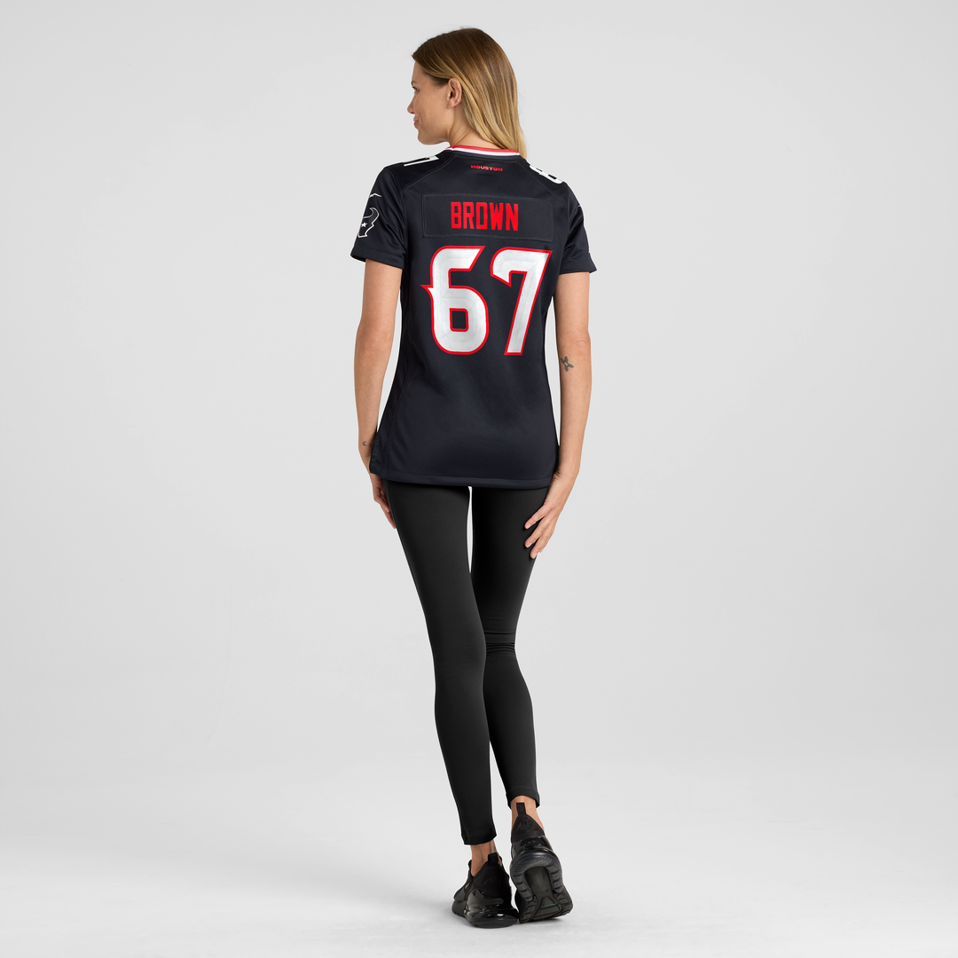 Evan Brown Houston Texans Nike Women's Team Game Jersey -  Navy