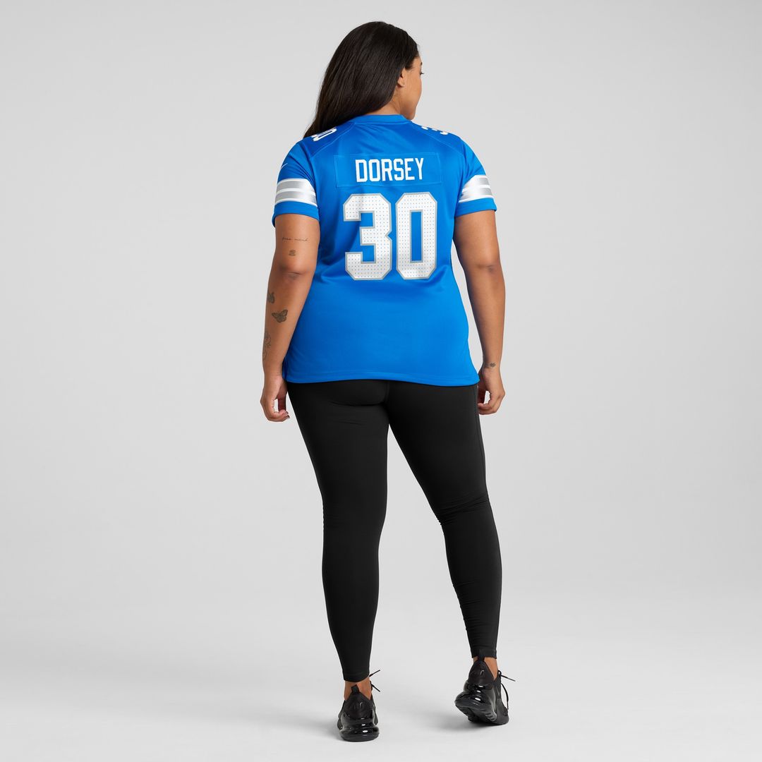 Khalil Dorsey Detroit Lions Nike Women's Team Game Jersey -  Blue