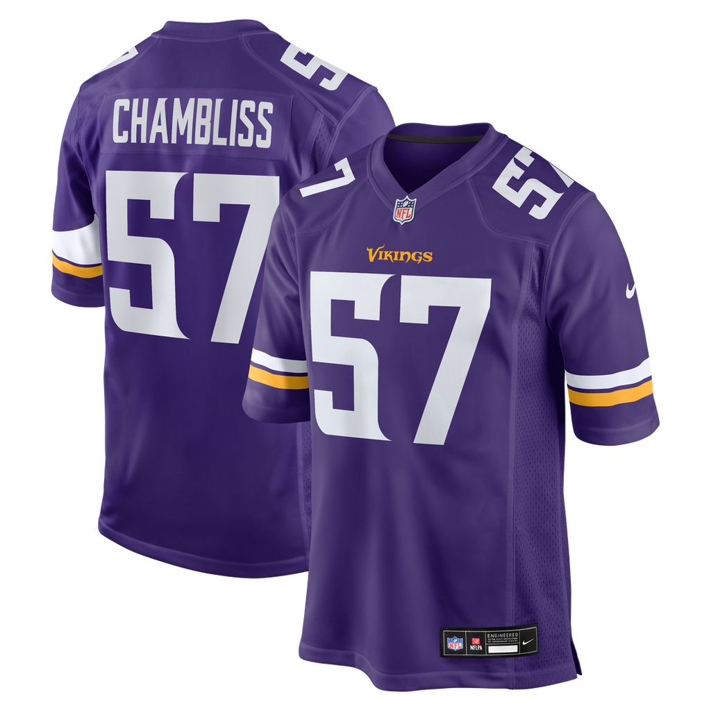 Chaz Chambliss Minnesota Vikings Nike Team Game Jersey -  Purple