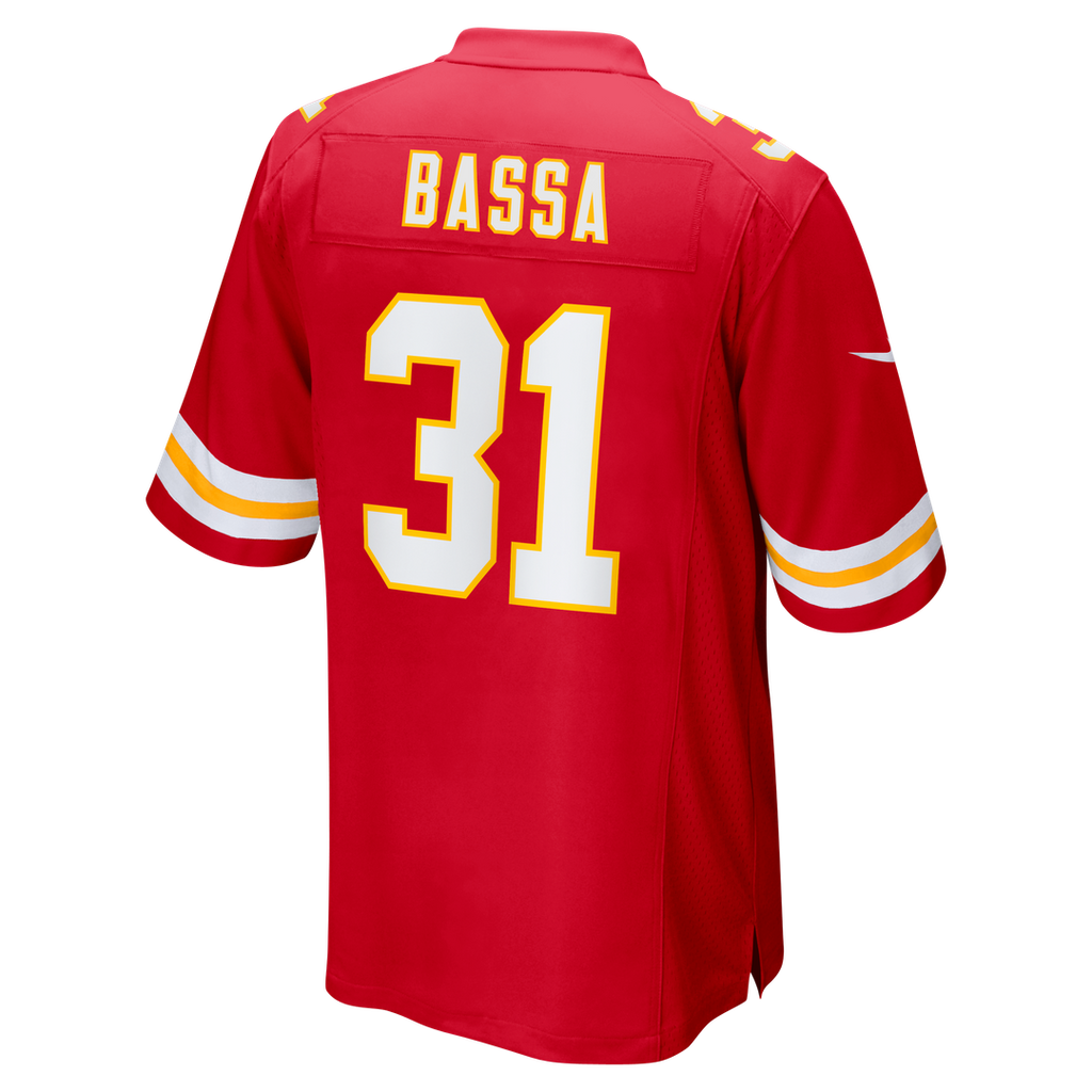 Jeffrey Bassa Kansas City Chiefs Nike Team Game Jersey -  Red