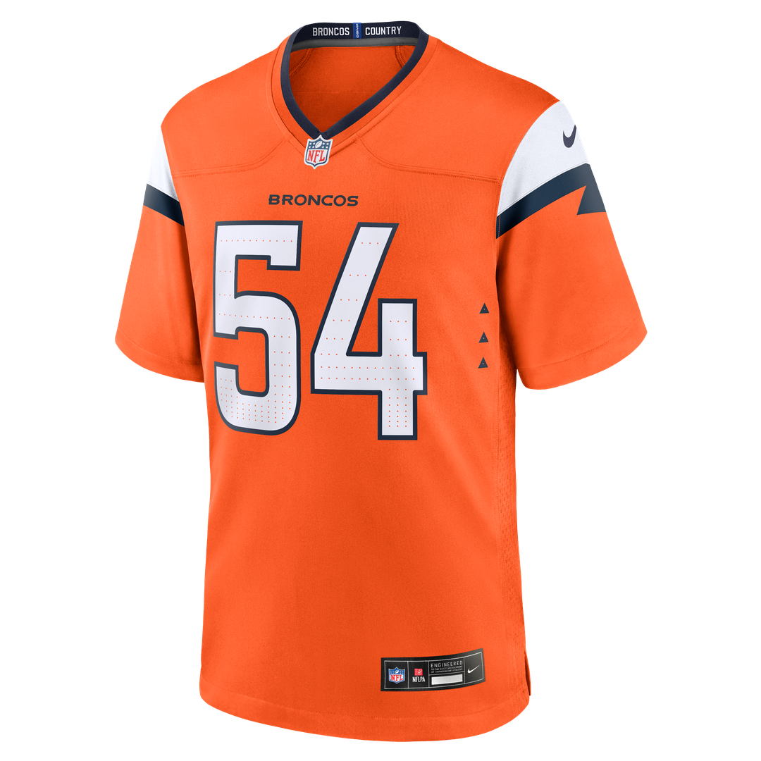 Alex Forsyth Denver Broncos Nike Team Game Jersey -  Orange