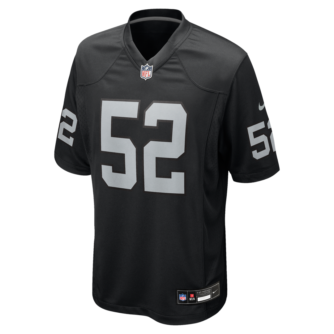 Elandon Roberts Las Vegas Raiders Nike Team Game Jersey -  Black