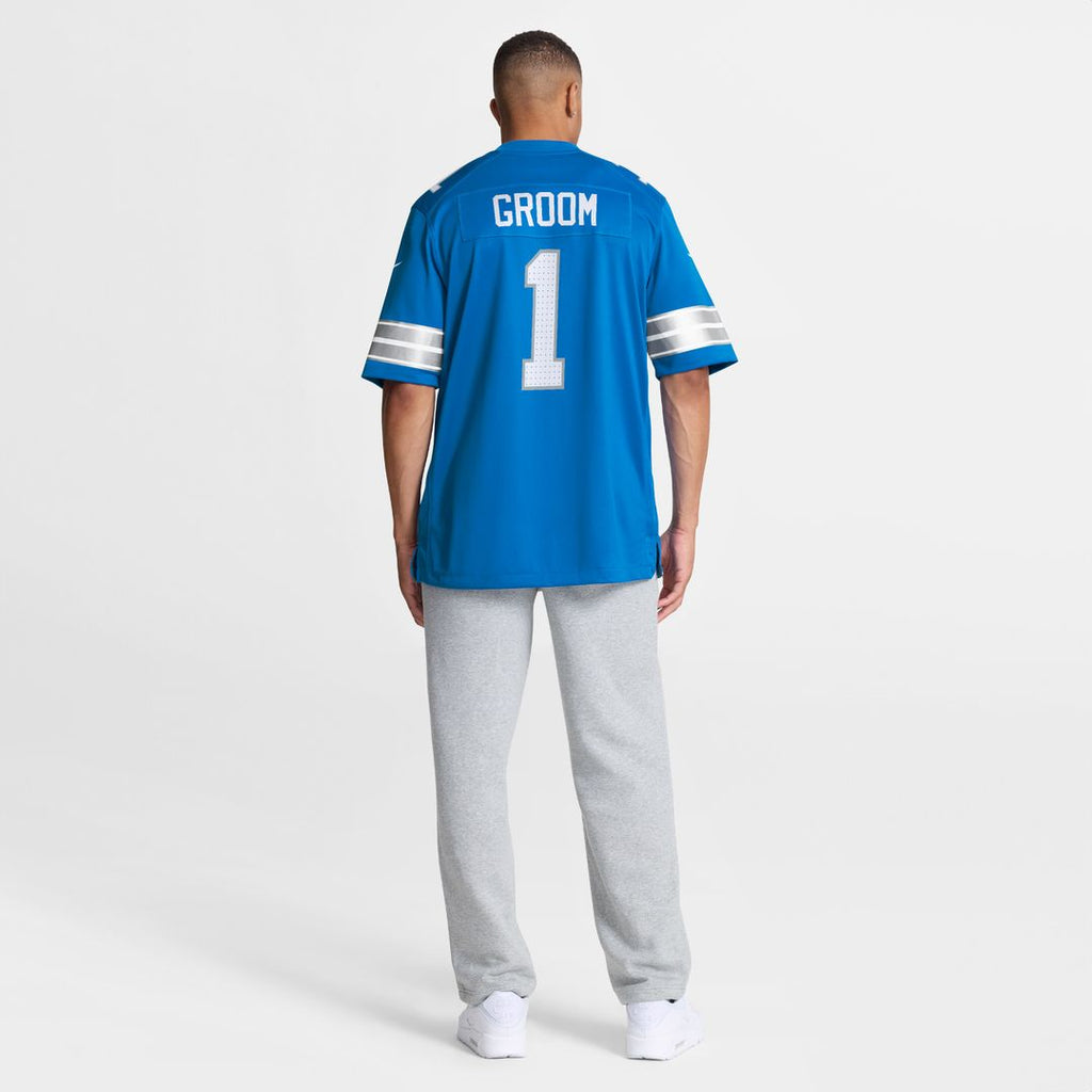 Number 1 Groom Detroit Lions Nike Game Jersey - Blue