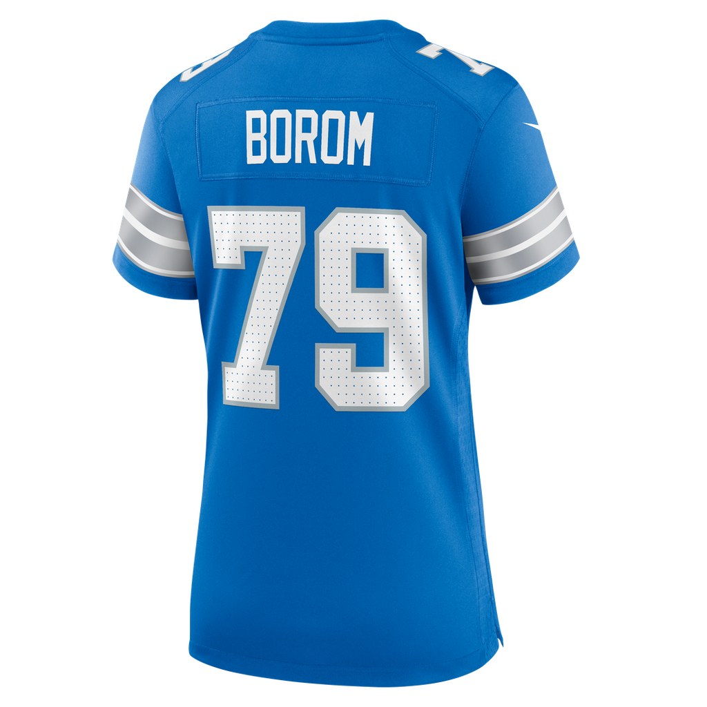 Larry Borom Detroit Lions Nike Women's Team Game Jersey -  Blue