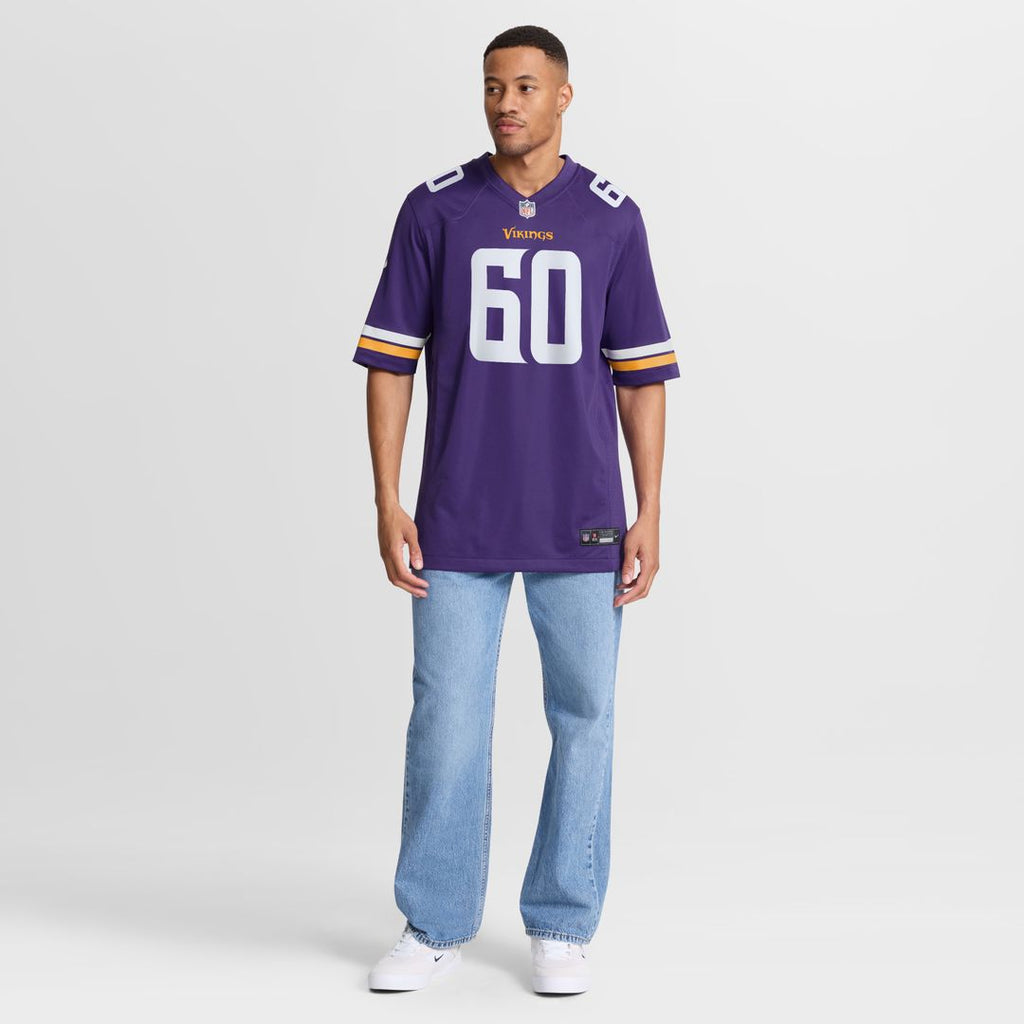 Joe Huber Minnesota Vikings Nike Team Game Jersey -  Purple