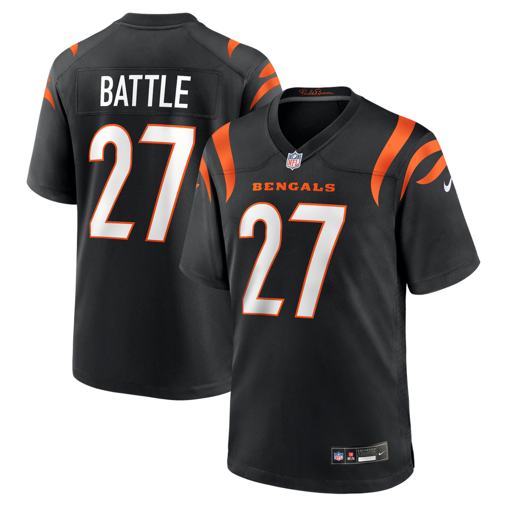 Jordan Battle Cincinnati Bengals Nike Team Game Jersey -  Black