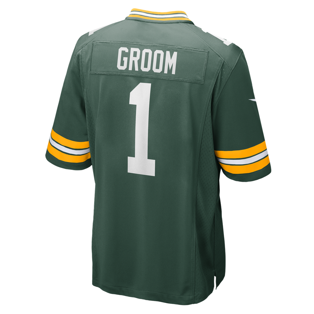 Number 1 Groom Green Bay Packers Nike Game Jersey - Green