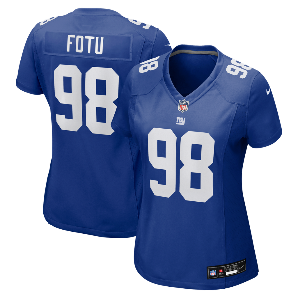 Leki Fotu New York Giants Nike Women's Team Game Jersey - Royal