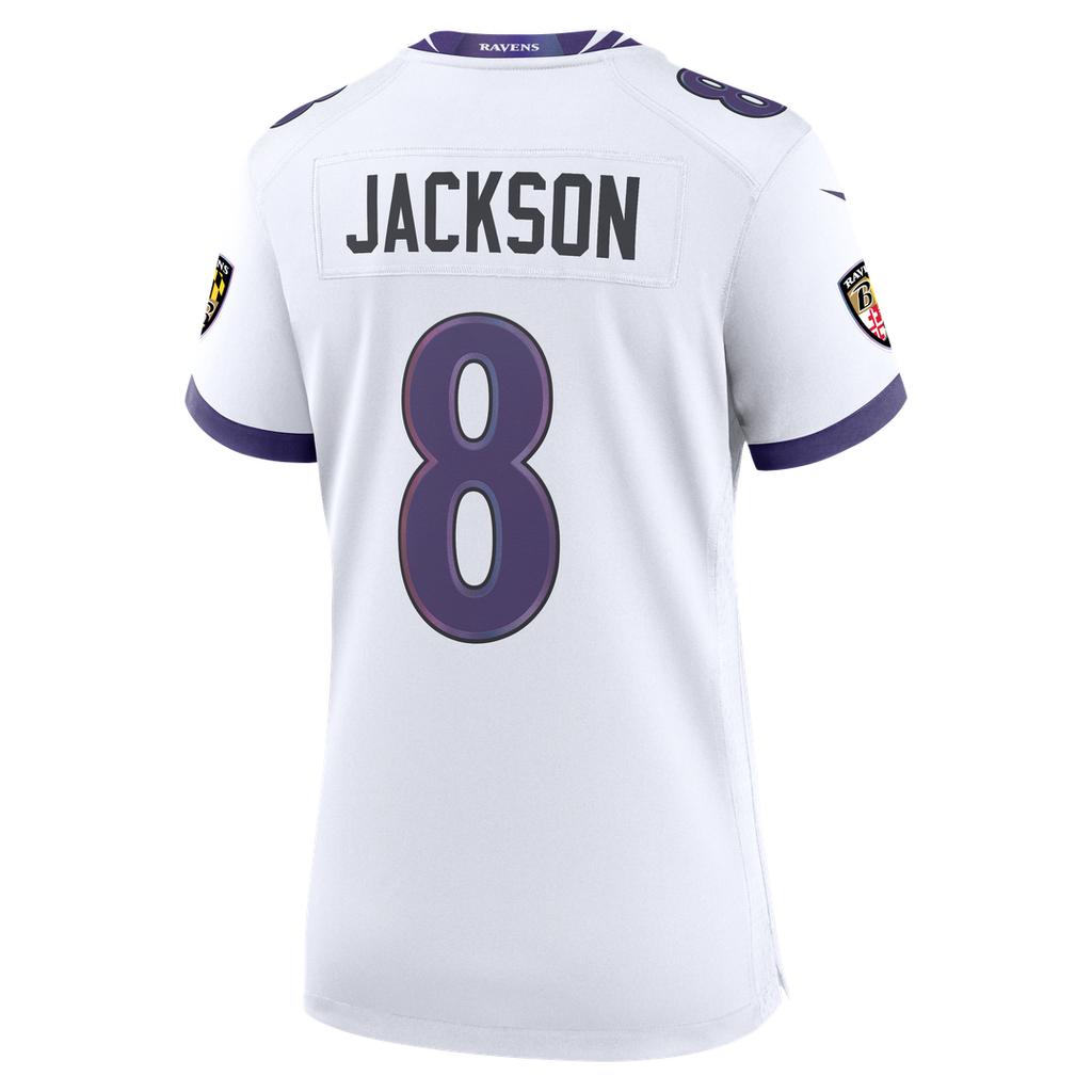 Lamar Jackson Baltimore Ravens Nike Women's Game Jersey - White