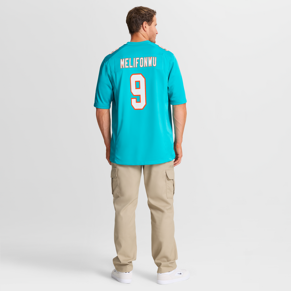 Ifeatu Melifonwu Miami Dolphins Nike Team Game Jersey -  Aqua