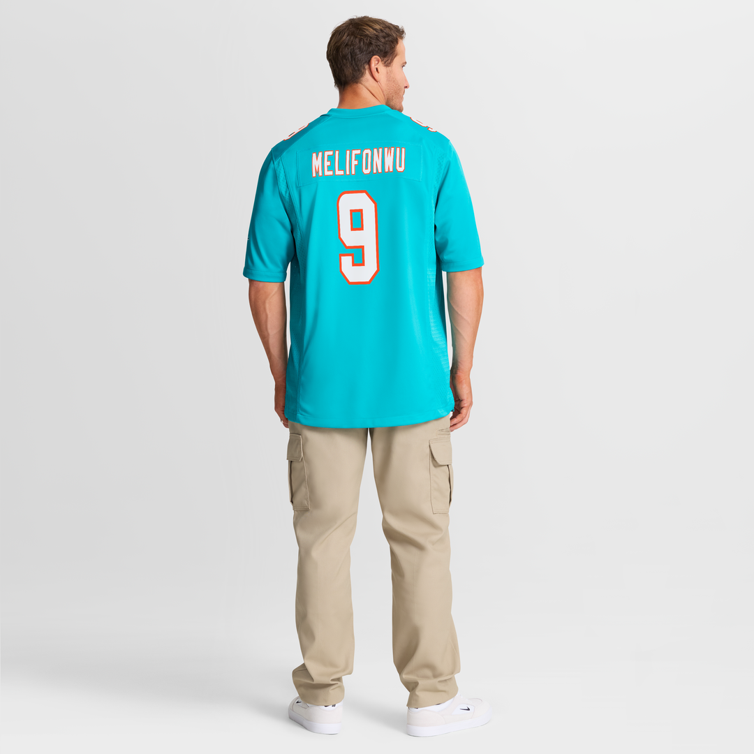 Ifeatu Melifonwu Miami Dolphins Nike Team Game Jersey -  Aqua