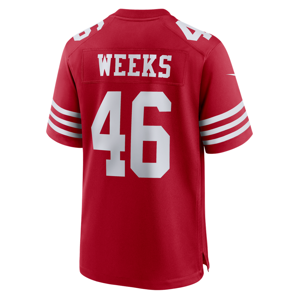 Jon Weeks San Francisco 49ers Nike Team Game Jersey -  Scarlet