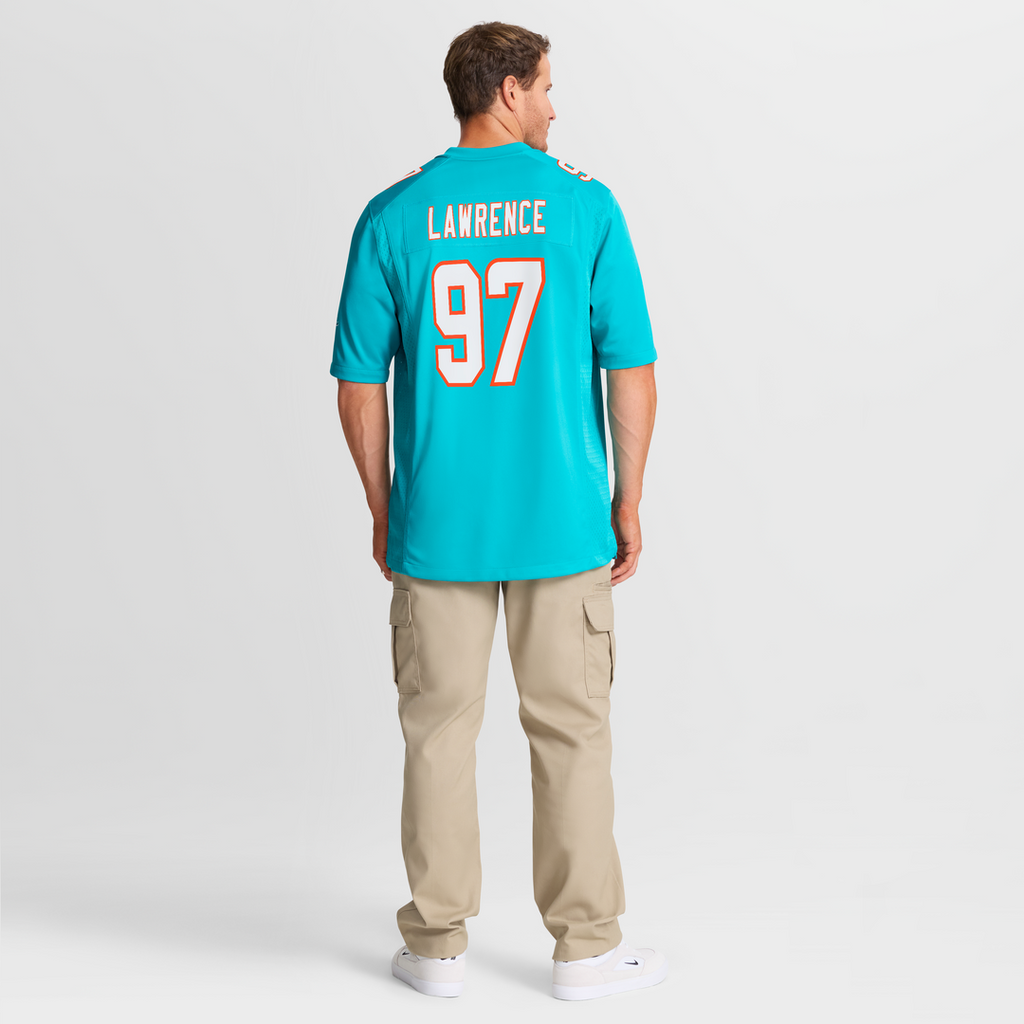 Rashard Lawrence Miami Dolphins Nike Team Game Jersey -  Aqua