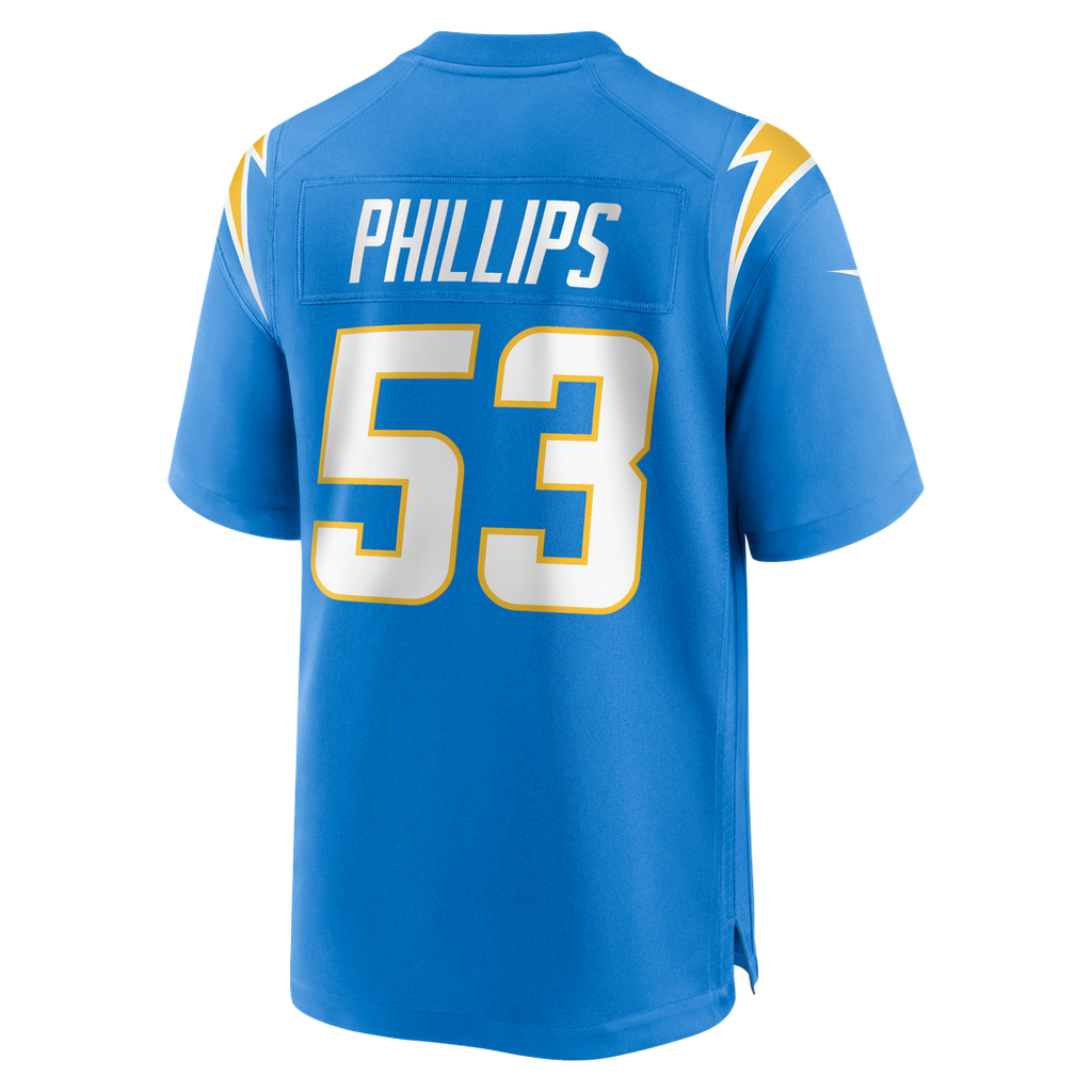 Del'Shawn Phillips Los Angeles Chargers Nike Team Game Jersey -  Powder Blue
