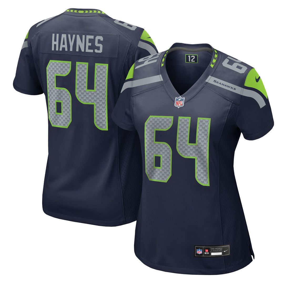Christian Haynes Seattle Seahawks Nike Women's Team Game Jersey -  College Navy