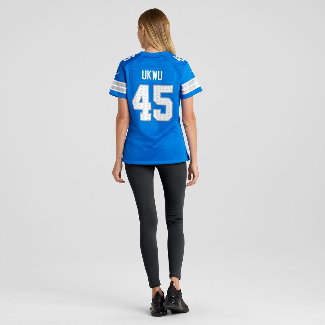 Isaac Ukwu Detroit Lions Nike Women's Game Jersey -  Blue