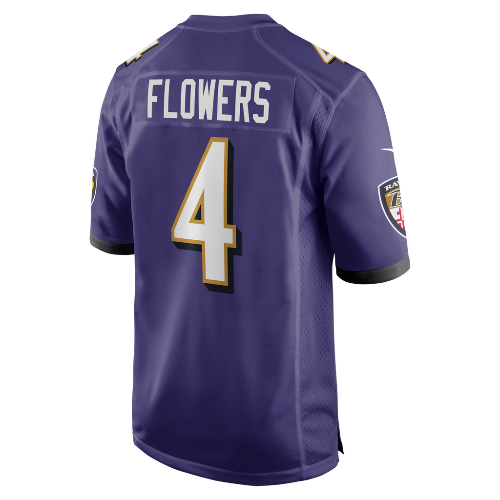 Zay Flowers Baltimore Ravens Nike  Game Jersey - Purple