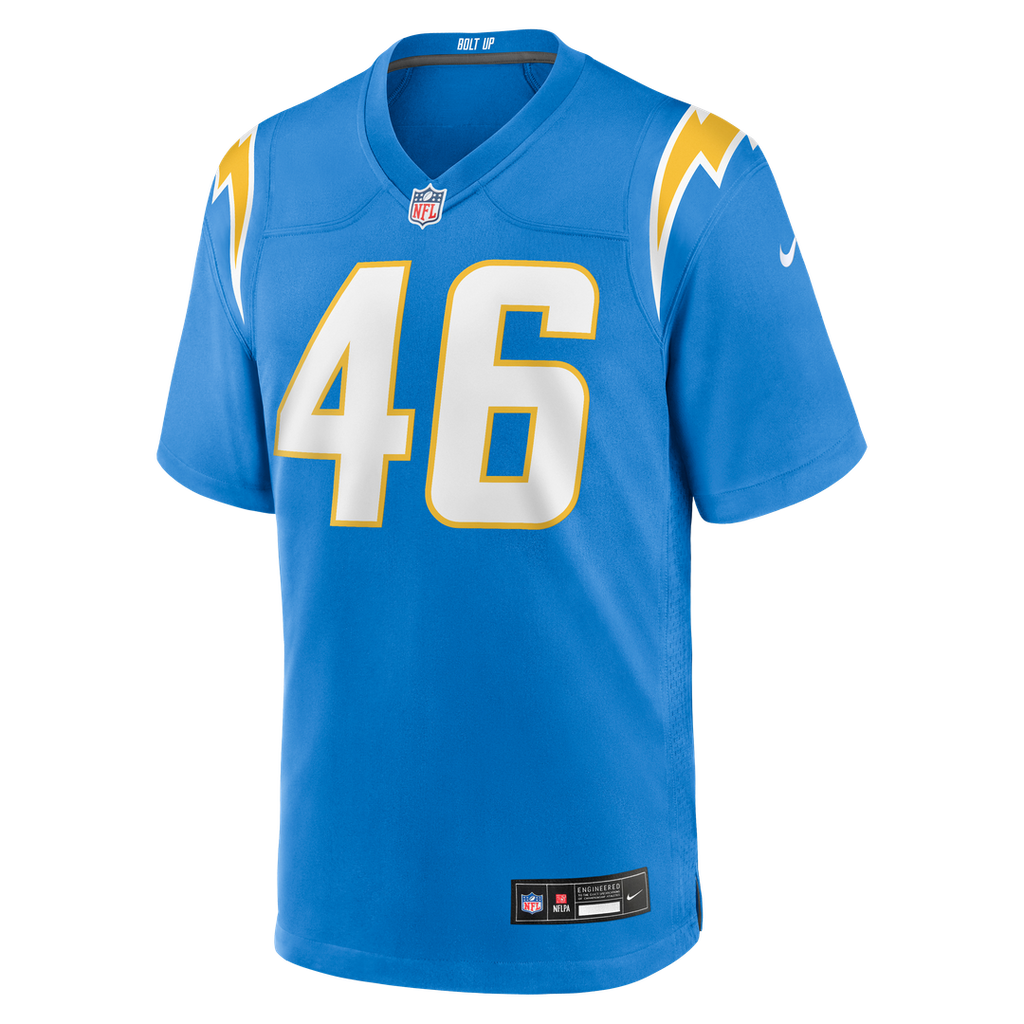Nikko Reed Los Angeles Chargers Nike Team Game Jersey -  Powder Blue