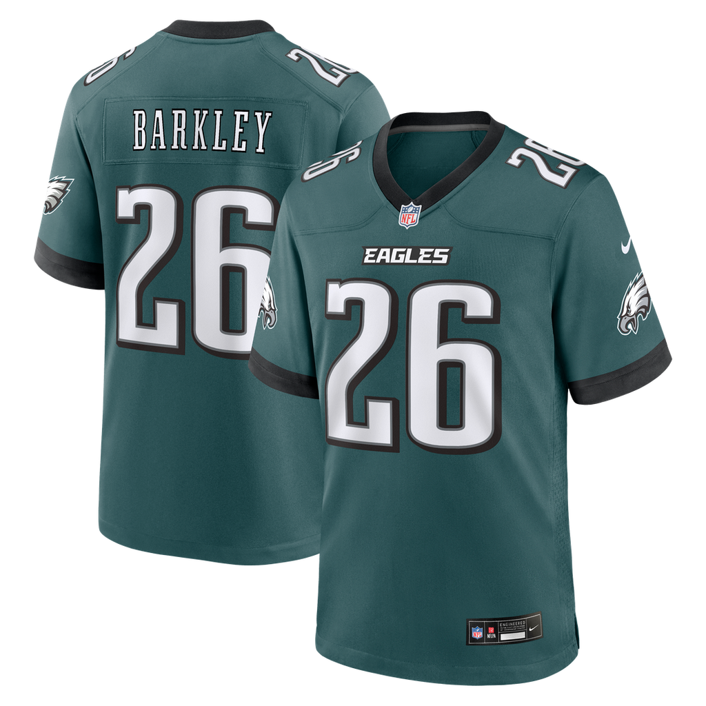 Saquon Barkley Philadelphia Eagles Nike Team Game Jersey -  Midnight Green