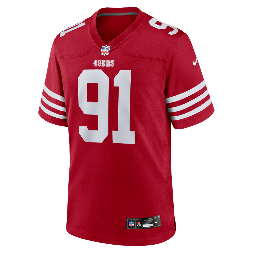 Sam Okuayinonu San Francisco 49ers Nike Team Game Jersey -  Scarlet