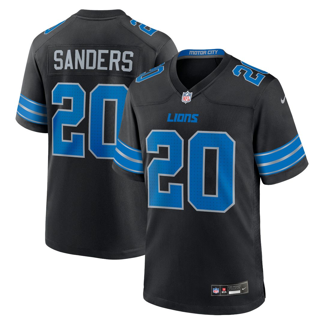 Barry Sanders Detroit Lions Nike 2nd Alternate Retired Player Game Jersey - Black