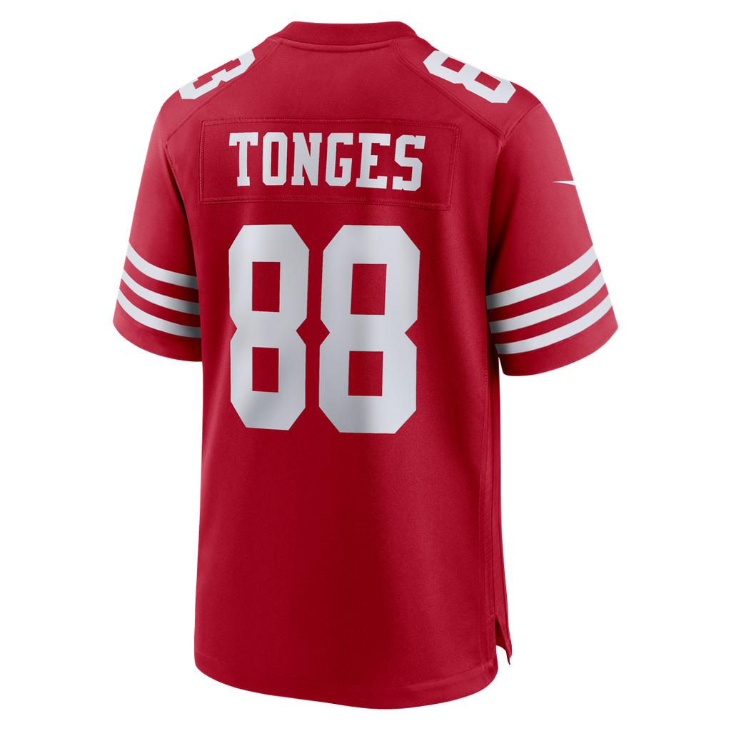 Jake Tonges San Francisco 49ers Nike Team Game Jersey -  Scarlet